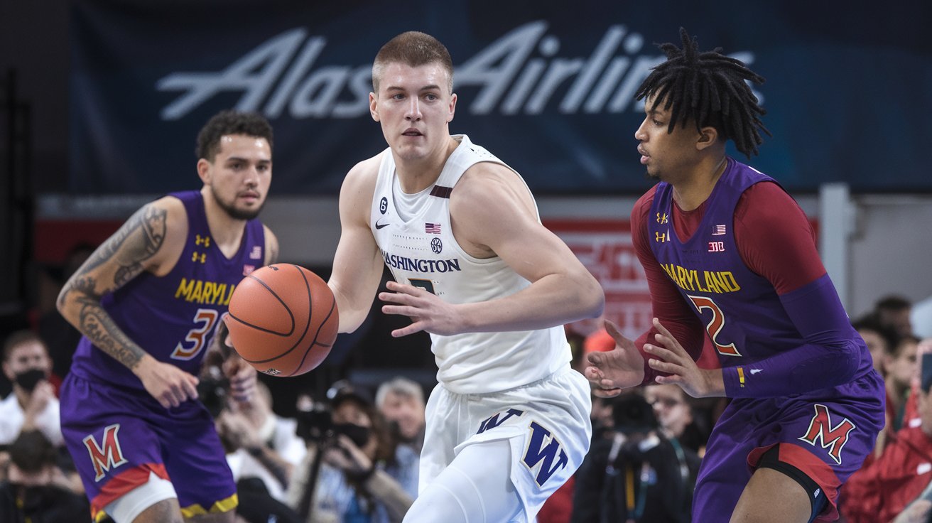 Washington Huskies vs. Maryland Terrapins Mens Basketball Match Player Stats
