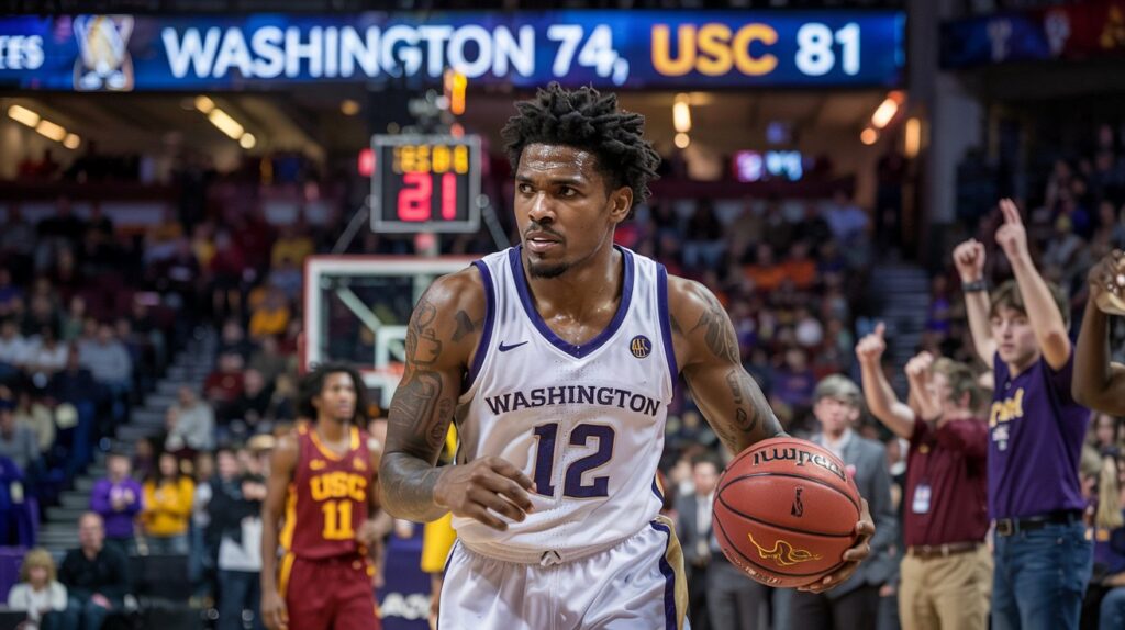 washington basketball vs usc trojans men's basketball match player stats