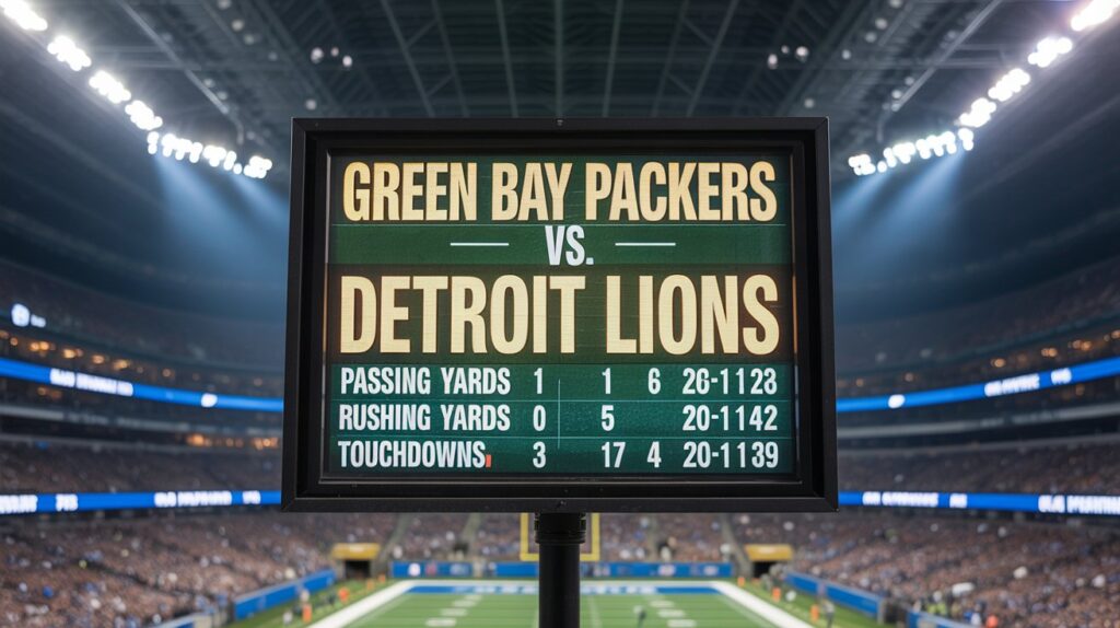 Green Bay Packers vs Detroit Lions Match Player Stats
