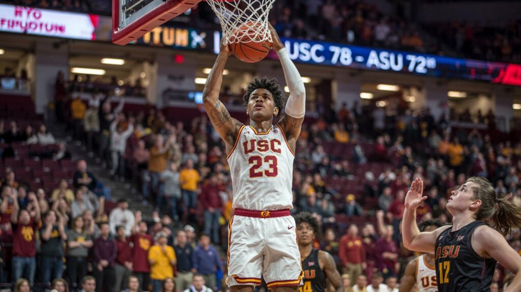 USC Trojans Mens Basketball vs ASU Basketball Match Player Stats