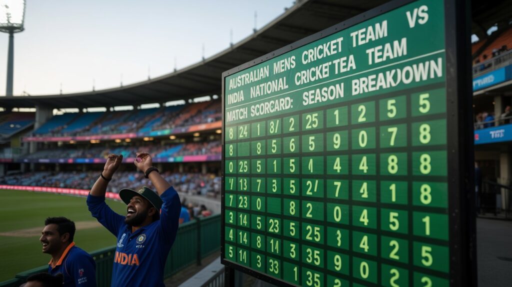 Australian Mens Cricket Team vs India National Cricket Team Match Scorecard