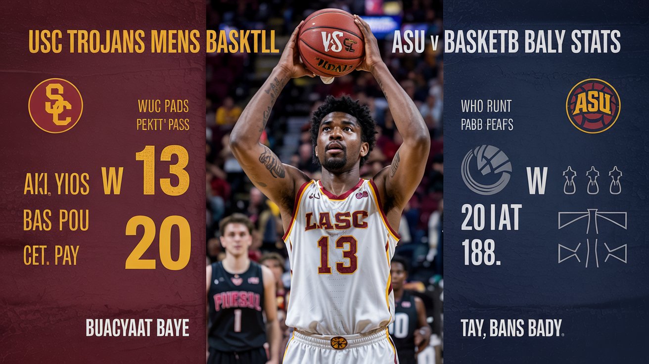 USC Trojans Mens Basketball vs ASU Basketball Match Player Stats