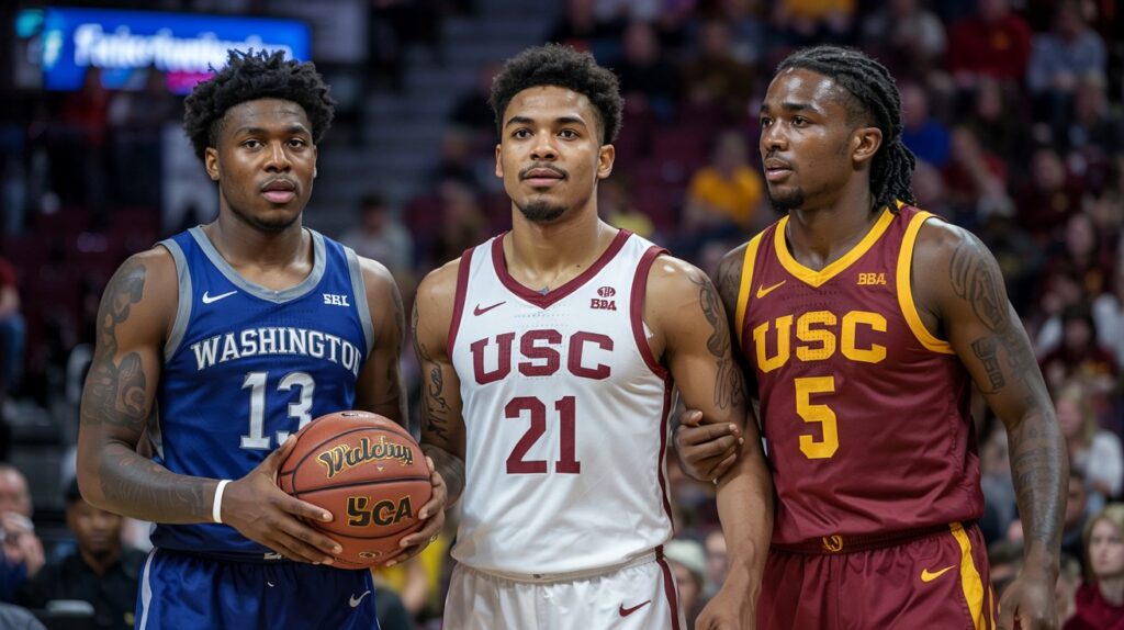 washington basketball vs usc trojans men's basketball match player stats