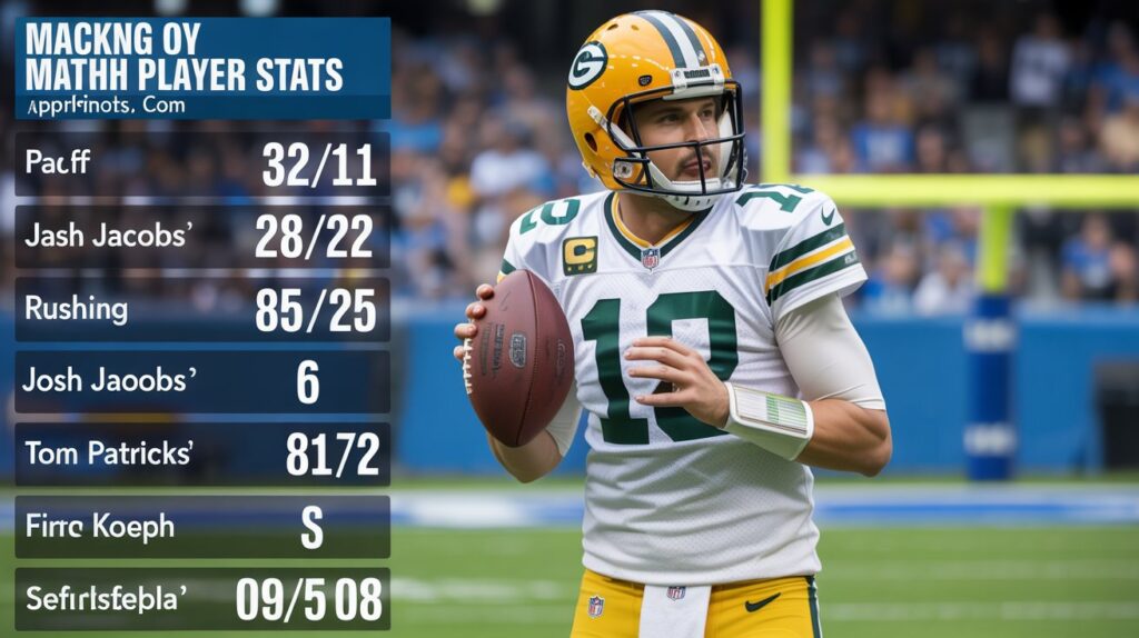Green Bay Packers vs Detroit Lions Match Player Stats