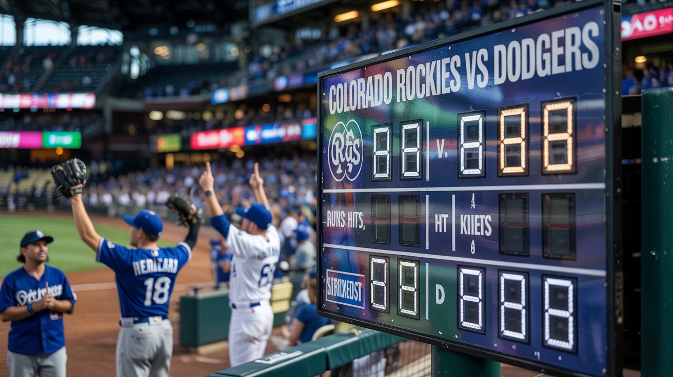 Colorado Rockies vs Dodgers Match Player Stats